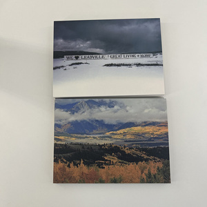 Carte postale de luxe personnalisée avec logo en feuille d'aluminium, impression recto-verso, papier cartonné épais - Product Image 1