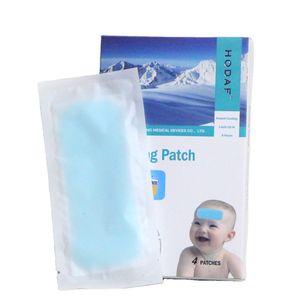 HODAF OEM Hojas de tiras refrescantes para la frente Parche de gel refrescante para bebés Niños Adultos Parche refrescante para la fiebre de yeso fresco - Product Image 6