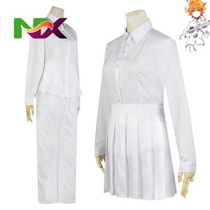 Disfraz de Cosplay de Emma Norman Ray de <span class=keywords><strong>The</strong></span> <span class=keywords><strong>Promised</strong></span> <span class=keywords><strong>Neverland</strong></span>, Camisa Blanca de <span class=keywords><strong>Anime</strong></span>, Atuendo de Juego de Rol de Fábrica - Product Image 1