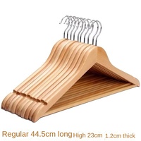 Support de suspension de vêtements en bois antidérapant pour le stockage de garde-robe idéal hôtel chez l'habitant personnalisé simple cintre en bois massif