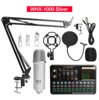 Kit de carte son pour diffusion en direct BHA V10XPro+BM900 pour enregistrement sur ordinateur, microphone à condensateur et téléphone portable