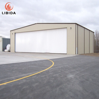 Bâtiment d'hangar en structure métallique avec portes coulissantes, taille personnalisée, kit préfabriqué