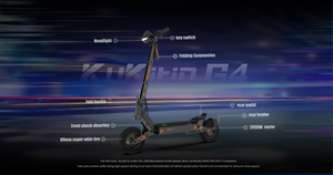 Nuevo Scooter Eléctrico Plegable Kukirin G4 con Batería de Litio de 2000w, Control por Aplicación, Novedades 2024, Capacidad de 20Ah - Product Image 5