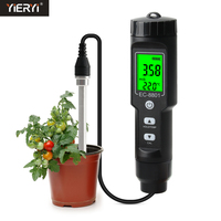 Testeur numérique professionnel de mesure de température EC/température, r 2 en 1, rétro-éclairage, pour le sol