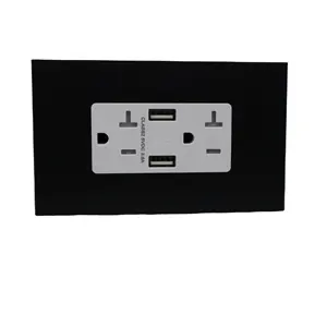 EASTKAME USB C and USB A 4A 2 Gang 2 Way Wall Switch USB Socket (PD3.0 18W) power plug charger US standard