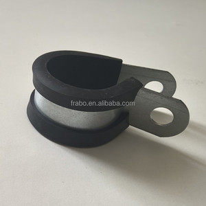 <span class=keywords><strong>AD28</strong></span> Installation facile, résistant à la rouille, disponible en toutes tailles, tube flexible en acier galvanisé avec collier de serrage en forme de R en caoutchouc - Product Image 1