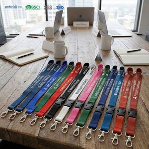 Cordón para el Cuello Ligero de Poliéster Tejido, Moderno y Lavable, con Gancho, Logotipo Personalizado, Opciones de Color, Porta Identificaciones, para Oficina y Hotel - Product Image 1