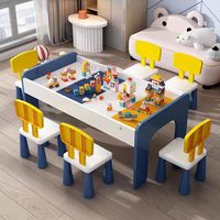 Table de jeu multifonctionnelle en bois à assembler, trois en un : rangement, peinture, graffiti, tableau blanc, tableau noir, table à sable