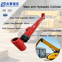 Vente directe usine – Plateforme de travail aérienne automotrice personnalisée avec flèche principale et vérin hydraulique simple effet en acier inoxydable