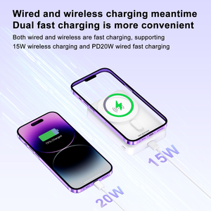 <span class=keywords><strong>Batterie</strong></span> <span class=keywords><strong>externe</strong></span> portable magnétique sans fil 10000mAh, charge rapide 15W, pour téléphones iPhone, <span class=keywords><strong>Samsung</strong></span>, Android - Product Image 4