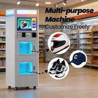 Distributeur automatique de nettoyage de casques OUYUAN à écran tactile, prise UE, paiement par pièces, QR code et jetons