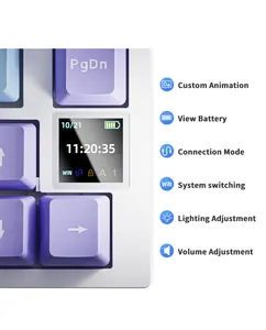 Ajazz AK820 Benutzer definierte 75% mechanische Gaming-Tastatur OEM-Logo Kabel gebundenes USB-RGB-LED-Licht 2.4G Drahtlose Tastatur für PC-Computer