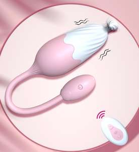 Fabrieksdirecte prijs, waterdicht, lichaamsveilig siliconen, verwarmend, vibrerend, gedeeld plezier, vibrerende ei - Product Image 4