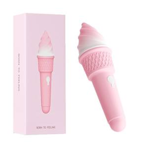 Kleiner Kegel weiblicher Vibrator Eis am Stiel Eiscreme geformtes Masturbation gerät für Körper vergnügen Emotionales Spielzeug für Orgasmus - Product Image 6