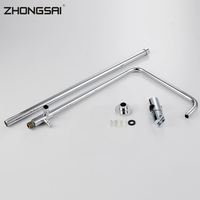 Salle de bain Ronde Chrome Douche barre Coulissante