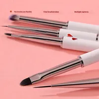 Ensemble de stylos de peinture pour nail art de luxe HaoNan, pinceaux à poils en nylon, support en métal écologique, personnalisable, professionnel pour les ongles