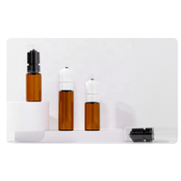 10ml 15ml 20ml rouleau de verre transparent ambré sur des bouteilles avec des bouteilles de parfum de boule de rouleau de couverture transparente étanche
