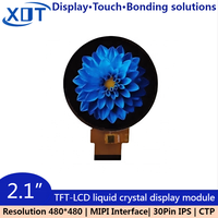 Écran LCD TFT XOT 2,1 pouces 480x480 MIPI CTP ST7701S IC Module de panneau tactile circulaire pour maison intelligente Rétroéclairage LED -20~70