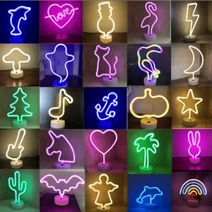Luminária led neon de arco-íris para parede, decoração personalizada, para quarto, para festa, para casa