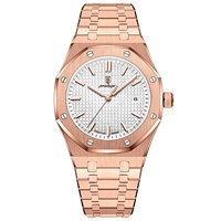 Montre de luxe pour homme, étanche 30M, verre luminescent, acier inoxydable, style business, quartz, 42MM, boucle à ardillon