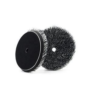 CR japon Offre Spéciale chèvre DA laine tampon de polissage 5 pouces coupe <span class=keywords><strong>voiture</strong></span> soins noir laine tampons de polissage - Product Image 5