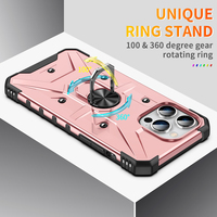 Vente en gros coque antichoc robuste pour iPhone 17 15 14 13 12 11 Pro Max 8 7 6s Plus SE porte-anneau magnétique en métal couverture arrière