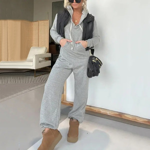 Nuevo Mono de Otoñ<span class=keywords><strong>o</strong></span> Invierno, Informal, a la Moda, de Color Sólido, con Capucha, para Mujer - Product Image 3