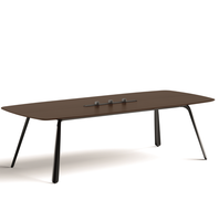 Bureau de réunion rond moderne Table de conférence extensible en bois verre matériau MDF durable pour hôtels écoles bureaux