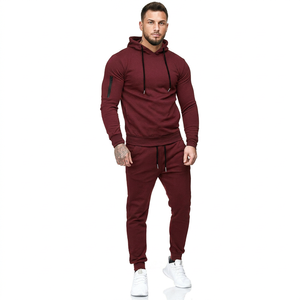 Conjunto Deportivo Personalizado para Hombre 2026, 500g, Algodón, Lavado Ácido, Tela Elástica, Dos Piezas, Sudadera con Capucha y Pantalones Deportivos, Informal, Atlético - Product Image 1
