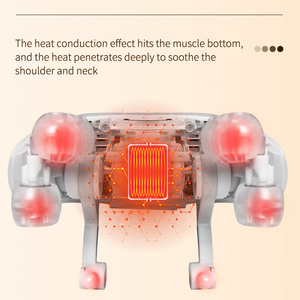 Masajeador de cuello y espalda <span class=keywords><strong>Shiatsu</strong></span>, masajeador de cuello eléctrico con calefacción, masajeador de cuello de amasado 3D de tejido profundo eléctrico - Product Image 5