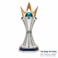 Trophée de championnat personnalisé en or, coupe de récompense en métal sur mesure pour événements sportifs, cérémonies de remise des diplômes, reconnaissance d'entreprise