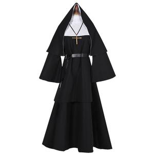 Disfraces de <span class=keywords><strong>Halloween</strong></span>, <span class=keywords><strong>Disfraz</strong></span> de Monja Fantasma, Cosplay de Monja, <span class=keywords><strong>Disfraz</strong></span> de Monja Terrorífica, Atuendo de Sacerdote - Product Image 1