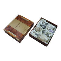Boîte rigide avec couvercle et base en carton gris, dorure à chaud, pelliculage mat, emballage cosmétique et soins de la peau avec insert