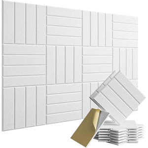 Pegatina de Pared Moderna con Diseño 3D para Oficina <span class=keywords><strong>en</strong></span> Casa, Pegatina de Pared Autoadhesiva de Fibra de Poliéster para Insonorizar la Sala de Estar - Product Image 6