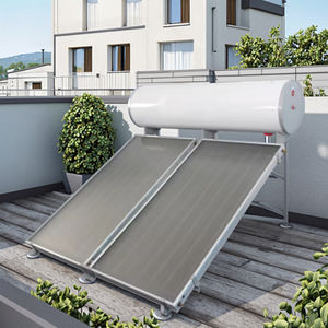 빌라 및 주택용 통합 압력 에나멜 라이닝 300 리터 플랫 플레이트 태양열 온수기 - Product Image 1