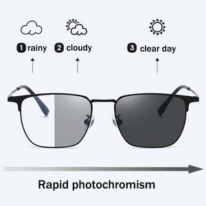 Gafas de Lectura Fotocromáticas Multifocales Progresivas Cuadradas Unisex de Moda 2025 para Hipermetropía, Doble Propósito Cercano-alejado - Product Image 2