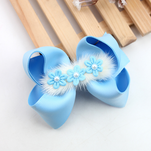 Toptan Kumaş Avrupa Tarzı El Yapımı Çiçek Ponponlu Saç Tokaları Klipsleri Kurdele Çocuk Kızlar - Product Image 6