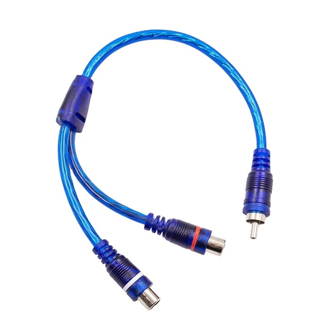 High Quality RCA 1 Male to 2 Female Y Splitter Audio Cable RCA Adapter Cord for Car AUX Amplifier
