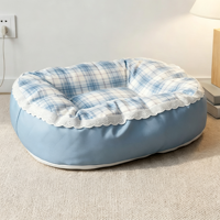 Coussin pour chien rectangulaire lavable toutes saisons, nid douillet pour sommeil profond, design dessin animé/classique pour chiens de taille moyenne et petite, chats adultes, pour le pétrissage