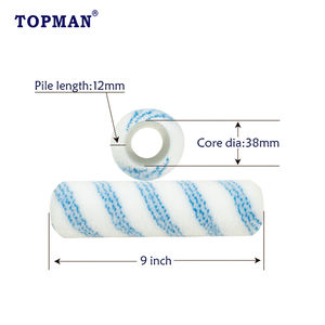 Rouleau de peinture industriel/bricolage <span class=keywords><strong>TOPMAN</strong></span> de 9 pouces, durable, en polyamide, recharge de brosse, noyau en PP, sans peluches, compatible OEM - Product Image 2