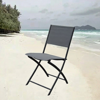 Chaise lune moderne à cadre métallique léger, chaise de plage pliable ultralégère pour mobilier d'extérieur de parc, facile à transporter.