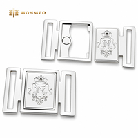 HONMEO Boucle en alliage de zinc gravée sur mesure, fermoir à pression en métal argenté pour ceinture, ceinture de taille, jupe, robe