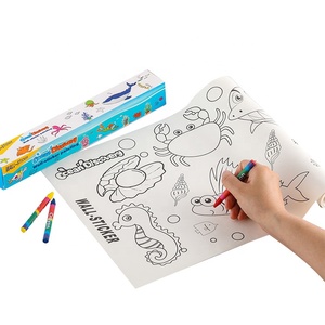 Bán buôn 2024 Toddler mầm non vẽ đồ chơi Set Poster giấy màu CuộN bé graffiti điền Scroll cho canvas sơn - Product Image 2