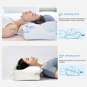 YUE RISE Öküz Boynuzu Şekilli Cilt Dostu Yavaş Geri Dönen Köpük OEKO Sertifikalı Ergonomik Yatak Yastığı OEM/Toplu Siparişler İçin - Product Image 3