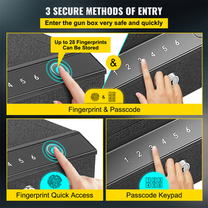 Chống rơi, chống đập, hộp Súng chống trộm, hộp an toàn tài sản cá nhân chiến thuật hộp kim loại nhận dạng vân tay mật khẩu hộp an toàn - Product Image 2