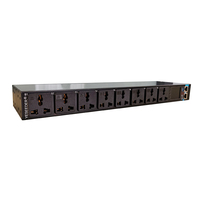 PDU de rack standard horizontal 1U 19 pouces 220V C20 10A 8 prises industrielles universelles personnalisables intelligentes et indépendantes