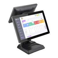 Ordinateur de caisse Licon tout-en-un pour supermarché avec écran tactile 10 points, design pliable, écran 15,6'', mémoire 4 Go/8 Go