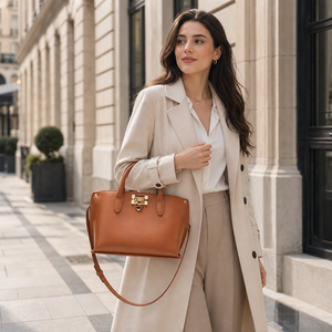 Women's <b>Large</b> Capacity Hasps Closure Casual Shoulder Messenger <b>Bag</b> Autumn Winter 2025 Collection PU Genuine Leather Chain Strap - Product Image 6