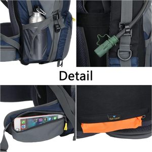 Sac à dos imperméable pour la randonnée, le ski et l'alpinisme, Snow Hawk 50L, sac à neige pour le ski - Product Image 6