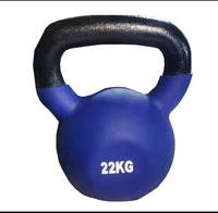 Kettlebell en fonte de haute qualité, durable, antidérapant, recouvert de caoutchouc, pour musculation, entraînement de force, coloré, finition mate